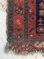 1'10 x 2'3 antique 19th Century scatter mat / scatter rug (#966) - Blue Parakeet Rugs