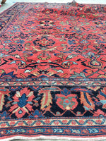 9 x 12'3 Salmon Antique Mahal - Blue Parakeet Rugs