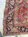 8'8 x 12'3 antique Persian Heriz / Large vintage rug / 9x12 vintage Persian rug ( #1134) - Blue Parakeet Rugs