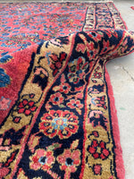 5'7 x 7' Antique full pile Persian Lilihan #2303ML / 6x7 vintage rug - Blue Parakeet Rugs