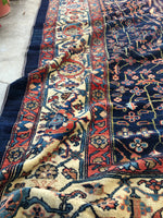 10'8 x 12'4 Antique Malayer Rug / Large Persian Rug - Blue Parakeet Rugs