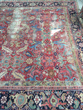 8'8 x 12'3 antique Persian Heriz / Large vintage rug / 9x12 vintage Persian rug ( #1134) - Blue Parakeet Rugs