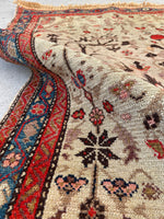 2'11 x 3'11 Antique Persian Senneh rug #2307ML / 2x4 Vintage rug - Blue Parakeet Rugs