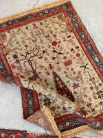 2'11 x 3'11 Antique Persian Senneh rug #2307ML / 2x4 Vintage rug - Blue Parakeet Rugs