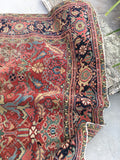 8'8 x 12'3 antique Persian Heriz / Large vintage rug / 9x12 vintage Persian rug ( #1134) - Blue Parakeet Rugs