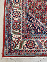 8'4 x 11'5 Antique Heriz rug #2147ML / 8x12 Vintage Rug - Blue Parakeet Rugs