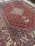 8'4 x 11'5 Antique Heriz rug #2147ML / 8x12 Vintage Rug - Blue Parakeet Rugs