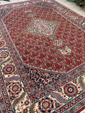 8'4 x 11'5 Antique Heriz rug #2147ML / 8x12 Vintage Rug - Blue Parakeet Rugs