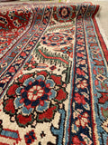 8'4 x 11'5 Antique Heriz rug #2147ML / 8x12 Vintage Rug - Blue Parakeet Rugs