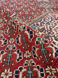 8'4 x 11'5 Antique Heriz rug #2147ML / 8x12 Vintage Rug - Blue Parakeet Rugs