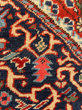 8'4 x 11'5 Antique Heriz rug #2147ML / 8x12 Vintage Rug - Blue Parakeet Rugs