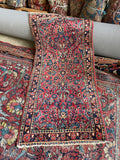 2'1 x 4'2 Antique Skinny Persian Sarouk Rug #2815 / Skinny Vintage Rug