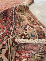 8'8 x 11'6 Antique Heriz with camel border #2148ML / 9x12 Vintage Rug - Blue Parakeet Rugs