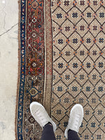 3'10 x 10'6 Antique Persian Bibikabad runner #2308ML / 4x11 Vintage Runner - Blue Parakeet Rugs