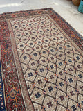 3'10 x 10'6 Antique Persian Bibikabad runner #2308ML / 4x11 Vintage Runner - Blue Parakeet Rugs