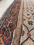 3'10 x 10'6 Antique Persian Bibikabad runner #2308ML / 4x11 Vintage Runner - Blue Parakeet Rugs