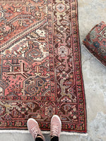 9'3 x 12'9 Vintage Heriz rug #2149ML / 9x13 Vintage Rug - Blue Parakeet Rugs