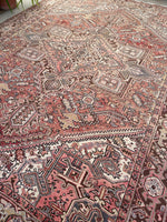 9'3 x 12'9 Vintage Heriz rug #2149ML / 9x13 Vintage Rug - Blue Parakeet Rugs