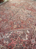 9'3 x 12'9 Vintage Heriz rug #2149ML / 9x13 Vintage Rug - Blue Parakeet Rugs