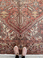 9'3 x 12'9 Vintage Heriz rug #2149ML / 9x13 Vintage Rug - Blue Parakeet Rugs