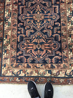 3'6 x 6'7 antique Malayer Rug (#577) - Blue Parakeet Rugs