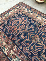 3'6 x 6'7 antique Malayer Rug (#577) - Blue Parakeet Rugs