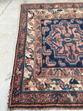 3'6 x 6'7 antique Malayer Rug (#577) - Blue Parakeet Rugs