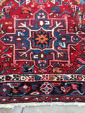 3'10 x 11'5 vintage Gharajeh runner #578 - Blue Parakeet Rugs