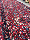 3'10 x 11'5 vintage Gharajeh runner #578 - Blue Parakeet Rugs