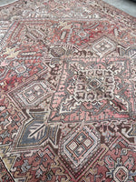9'3 x 12'9 Vintage Heriz rug #2149ML / 9x13 Vintage Rug - Blue Parakeet Rugs