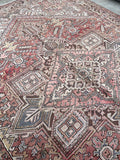 9'3 x 12'9 Vintage Heriz rug #2149ML / 9x13 Vintage Rug - Blue Parakeet Rugs