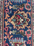 8'10 x 10' Antique Worn Persian Mashhad rug #2662 / 9x10 Worn Vintage Rug - Blue Parakeet Rugs