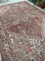 9'3 x 12'9 Vintage Heriz rug #2149ML / 9x13 Vintage Rug - Blue Parakeet Rugs