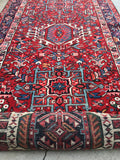 3'10 x 11'5 vintage Gharajeh runner #578 - Blue Parakeet Rugs