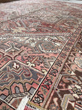 9'3 x 12'9 Vintage Heriz rug #2149ML / 9x13 Vintage Rug - Blue Parakeet Rugs