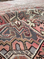 9'3 x 12'9 Vintage Heriz rug #2149ML / 9x13 Vintage Rug - Blue Parakeet Rugs