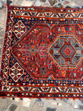 3’7 X 5’3 Antique tribal 1930's Rug #1816 / Small Tribal Rug / 4x5 Vintage Rug - Blue Parakeet Rugs