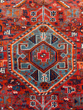 3’7 X 5’3 Antique tribal 1930's Rug #1816 / Small Tribal Rug / 4x5 Vintage Rug - Blue Parakeet Rugs