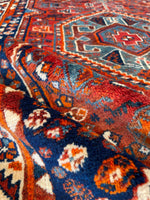 3’7 X 5’3 Antique tribal 1930's Rug #1816 / Small Tribal Rug / 4x5 Vintage Rug - Blue Parakeet Rugs