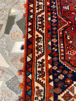 3’7 X 5’3 Antique tribal 1930's Rug #1816 / Small Tribal Rug / 4x5 Vintage Rug - Blue Parakeet Rugs