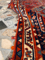 3’7 X 5’3 Antique tribal 1930's Rug #1816 / Small Tribal Rug / 4x5 Vintage Rug - Blue Parakeet Rugs