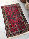 2'7 x 4'2 Antique scatter rug #604 - Blue Parakeet Rugs