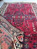 2'7 x 4'2 Antique scatter rug #604 - Blue Parakeet Rugs