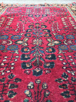 2'7 x 4'2 Antique scatter rug #604 - Blue Parakeet Rugs
