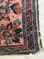 2'2 x 3  antique Persian Lilihan rug - Blue Parakeet Rugs