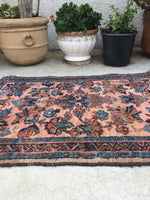2'2 x 3  antique Persian Lilihan rug - Blue Parakeet Rugs