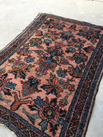 2'2 x 3  antique Persian Lilihan rug - Blue Parakeet Rugs