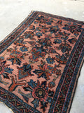 2'2 x 3  antique Persian Lilihan rug - Blue Parakeet Rugs
