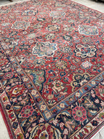 10’4 x 13’7 Antique Persian Mahal #2310ML / 10x14 Mahal - Blue Parakeet Rugs