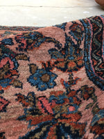 2'2 x 3  antique Persian Lilihan rug - Blue Parakeet Rugs